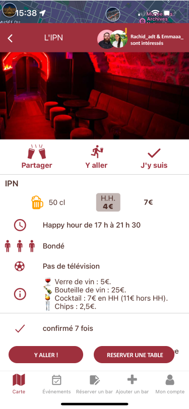 info bar